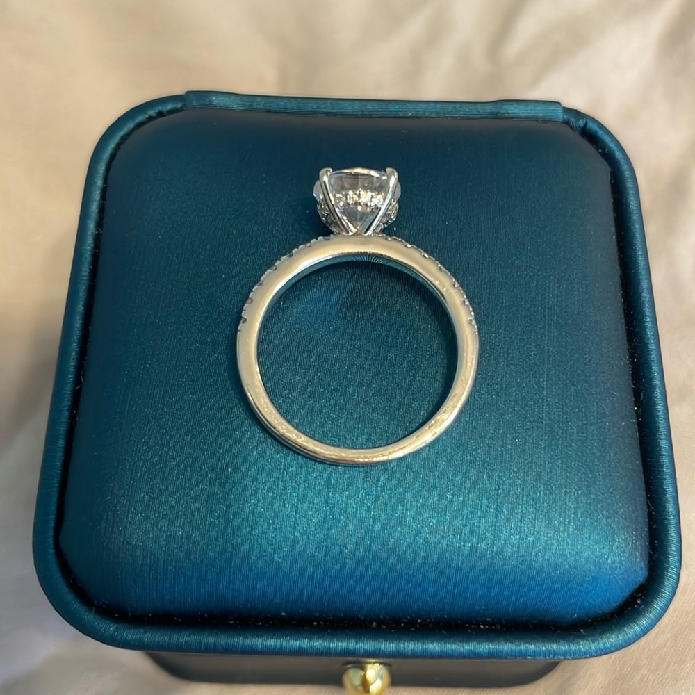 2ct Cubic Zirconia and Sterling Silver Engagement Ring Size 7